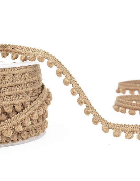 Mini pomponband - Beige
