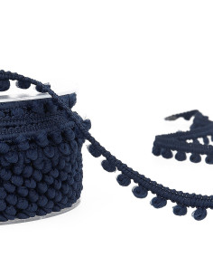 Mini pomponband - Marineblauw
