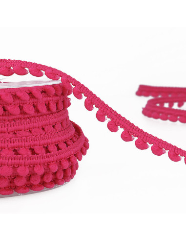 Mini pomponband - Fuchsia