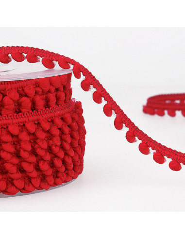 Mini pomponband - Rood