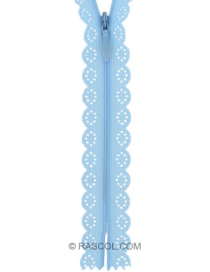 Onzichtbare ritssluiting Kant - Babyblauw