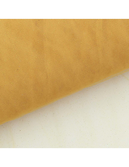 Glitter tule - Geel goud