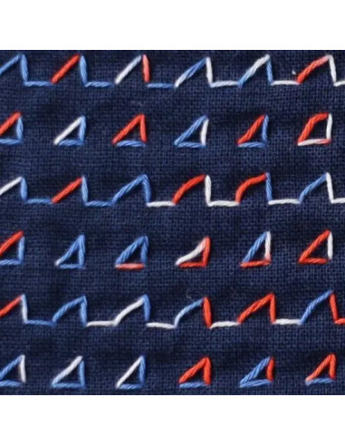 Daruma Kasuri sashiko-garen meerkleurig 3 kleuren 40 m