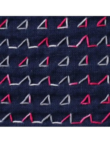 Daruma Kasuri sashiko-garen meerkleurig 3 kleuren 40 m
