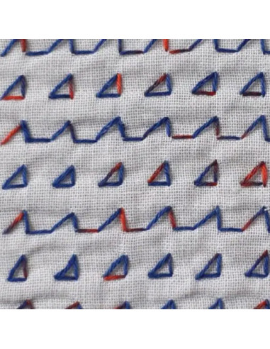 Daruma Kasuri sashiko-garen meerkleurig 2 kleuren 40 m