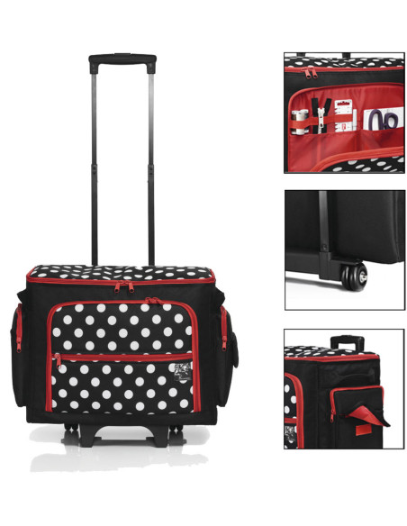 Trolleykoffer voor naaimachine - Polka Dots