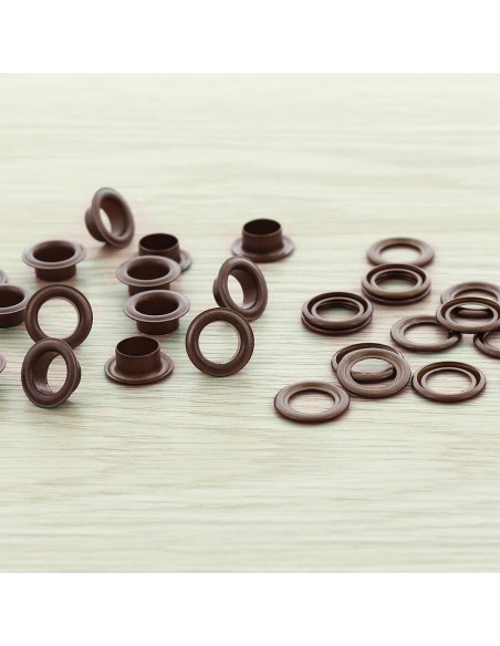 Zak van 100 oogjes met ringen 8 mm - Koper
