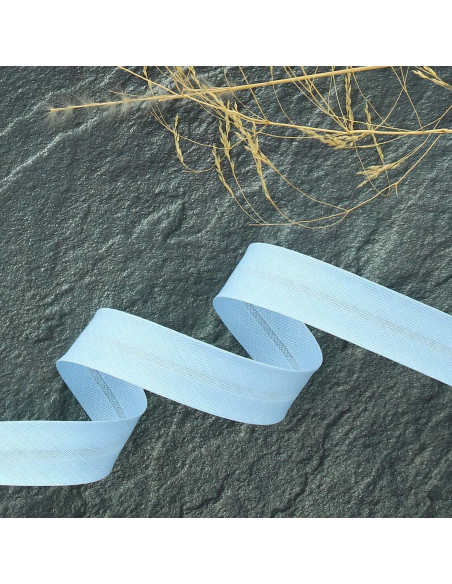 Biasband van polycotton - Suikerblauw