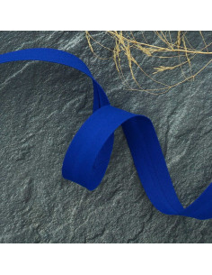 Biasband van polycotton - Koningsblauw