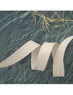 Biasband van polycotton - Beige