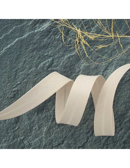 Biasband van polycotton - Beige