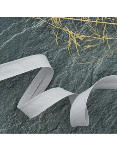 Biasband van polycotton - Meeuwengrijs