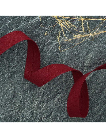 Biais tout textile polycoton - Bordeaux