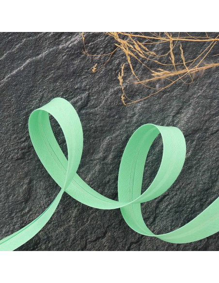 Biais tout textile polycoton - Vert d'eau