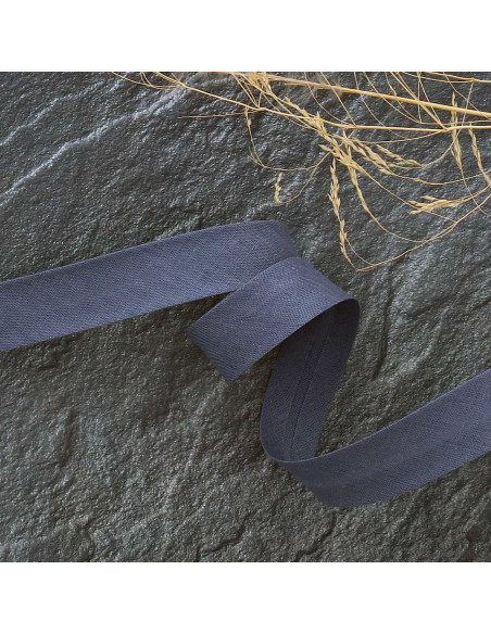 Biasband van polycotton - Donkergrijs