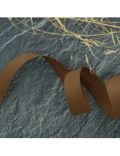 Biasband van polycotton - Sepia