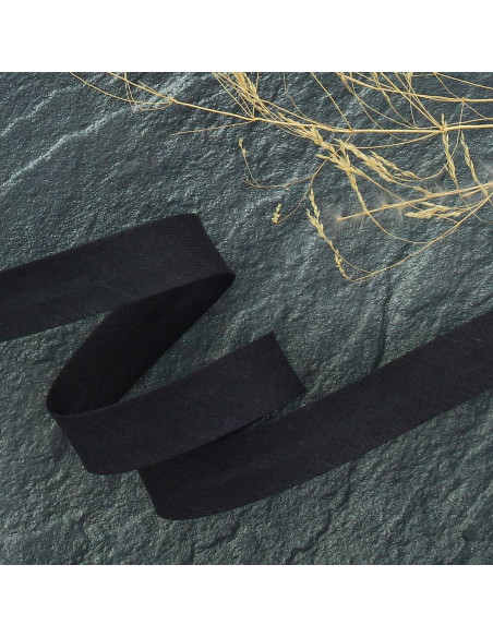 Biasband van polycotton - Antraciet