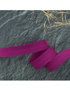 Donker lila polycotton biaisband