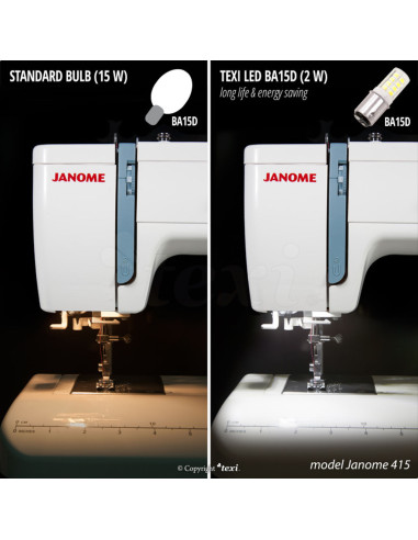 LED-bajonetlamp voor naaimachine