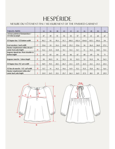 Hespéride blouse patroon - Maison Fauve