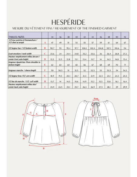 Hespéride blouse patroon - Maison Fauve