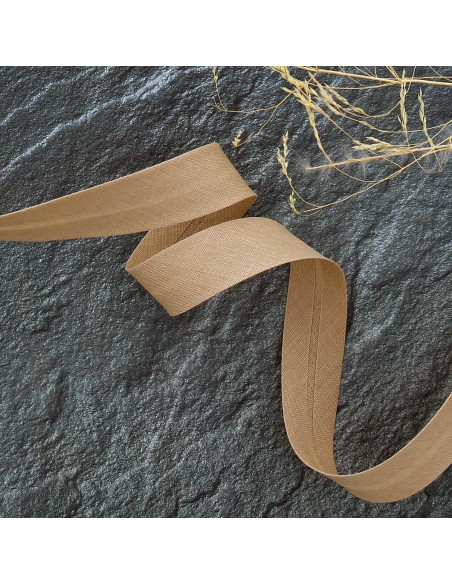 Biasband van polycotton - Huidkleurig