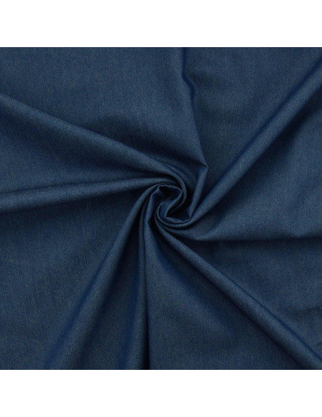 Chambray denim stof - Blauw