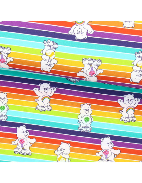 Care Bears jersey stof - Regenboog