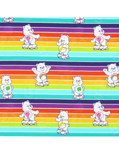 Care Bears jersey stof - Regenboog