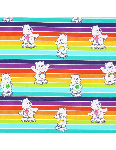 Care Bears jersey stof - Regenboog