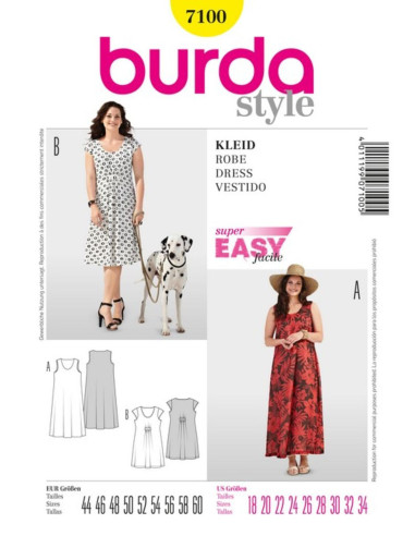 Jurkpatroon - Burda 7100