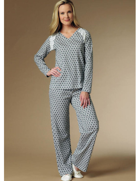 Patroon voor badjas, top, nachtjapon en broek - Butterick 6428