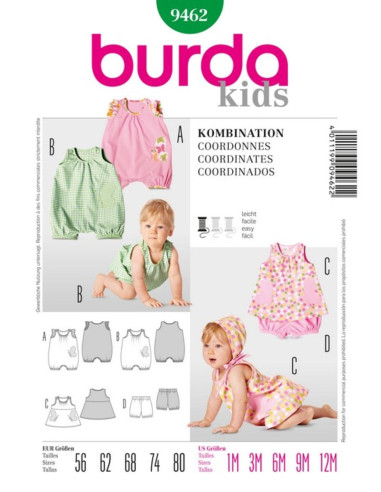 Patroon van coördinaten - Burda 9462