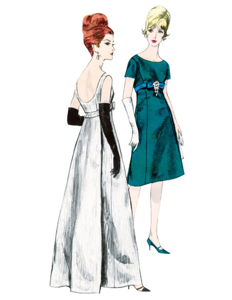 Vintage jurkpatroon - Vogue 1965