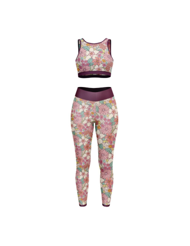 Lycra badpakstof - William roze en groen