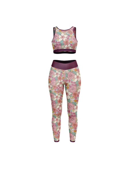 Lycra badpakstof - William roze en groen