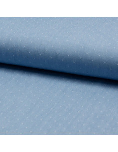 Viscose chambray plumetis stof - Lichtblauw