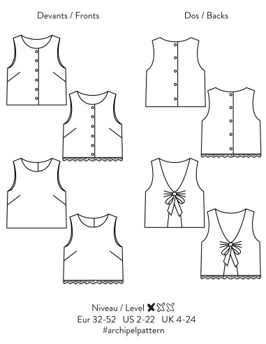 Archipel top patroon - Atelier Scämmit
