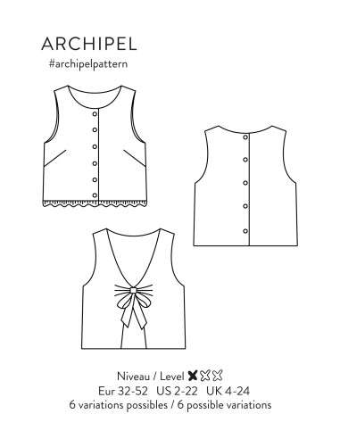 Archipel top patroon - Atelier Scämmit