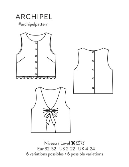 Archipel top patroon - Atelier Scämmit