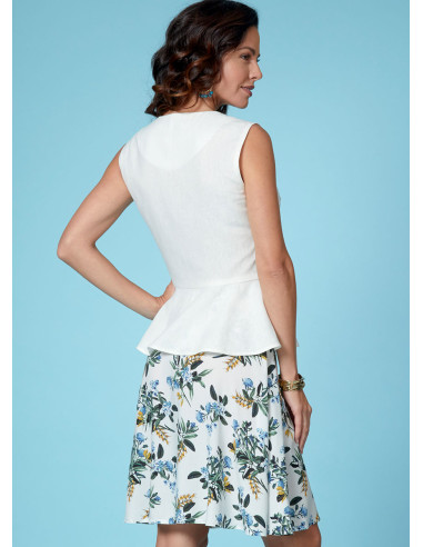 Bovenstuk, jurk, rok en broek patroon - Butterick 6670