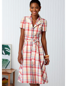 Jurkpatroon, overhemd, riem en sjaal - Butterick 6843 2