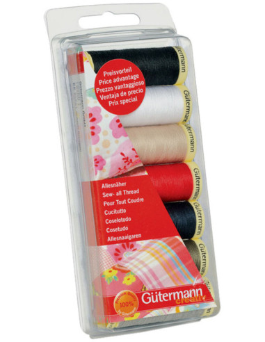 Set van 7 Gütermann polyester naaigaren