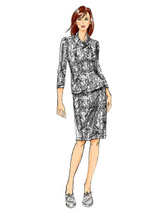 Jurk, top, rok en broek patroon - Butterick 6858 2