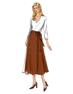 Rok- en riempatroon - Butterick 6866 2
