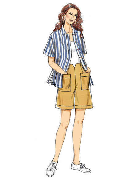 Patron de chemise, pantalon et short - Butterick 6880