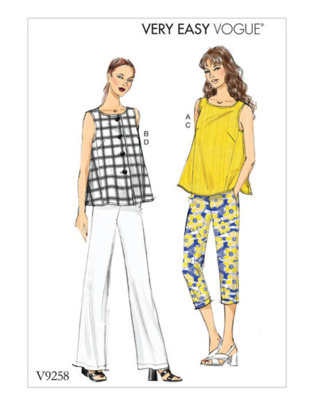 Patroon voor topjes en broek - Vogue 9258