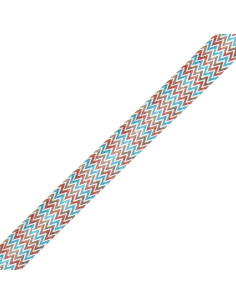 Chevron patroon biais - Bruin, camel en blauw 2
