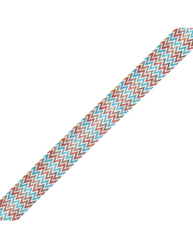 Chevron patroon biais - Bruin, camel en blauw