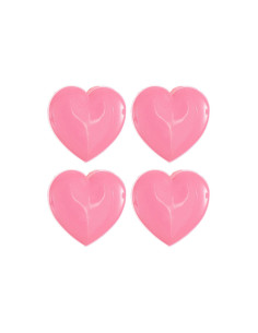 Kaart met 4 hartvormige knopen - Roze 15 x 15 mm 2